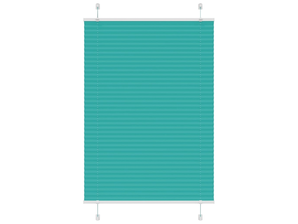 Vidaxl Gasolina Verde Plissada Cega 100x100 Cm Largura Tecido 99,4 Cm
