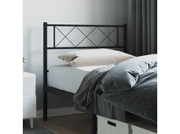 Vidaxl Cabeceira De Substituição 90 Cm Metal Preto