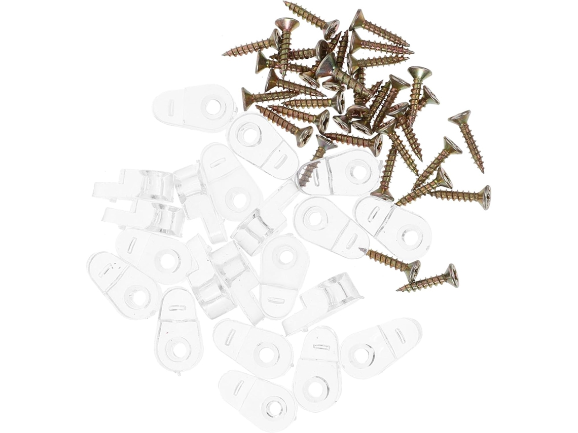 Conjunto De 20 Clips Fixação Para Espelhos Vidro, Ideais Armários, Por