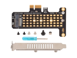 Adaptador Nvme M.2 Para Pcie X1, Cartão Riser Para Windows, Os X E Linux Luz Dourada