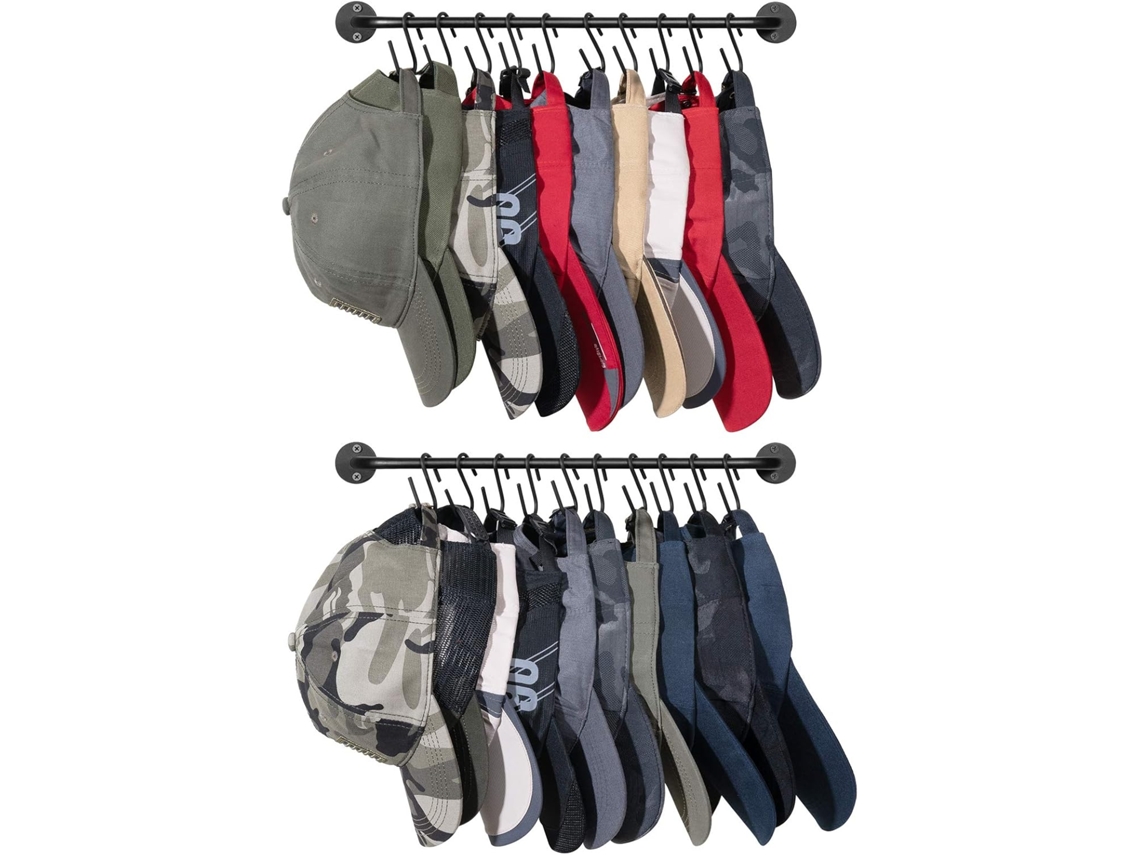 Lurelia Cabideiro De Porta, 20 Ganchos, Em Aço Inoxidável, Para Parede, Para Toalhas E Roupas, 43 Cm, Preto