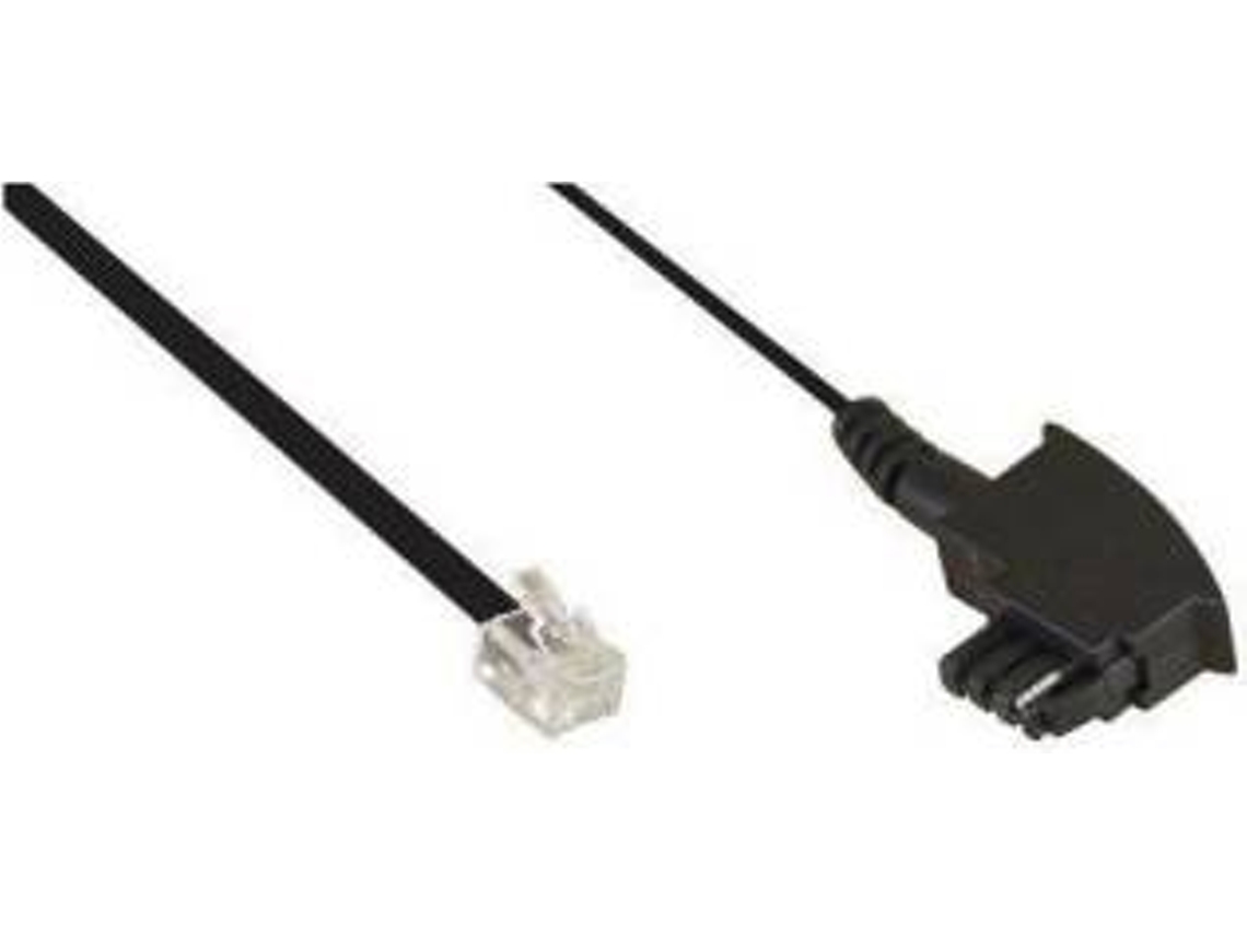 Cabo Telefónico INLINE TAE-F - RJ11 (3m  - Preto)