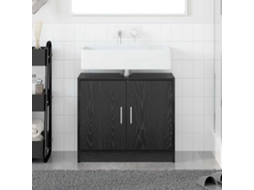 Vidaxl Armário De Banheiro Carvalho Preto 63 X 29 X 55 Cm