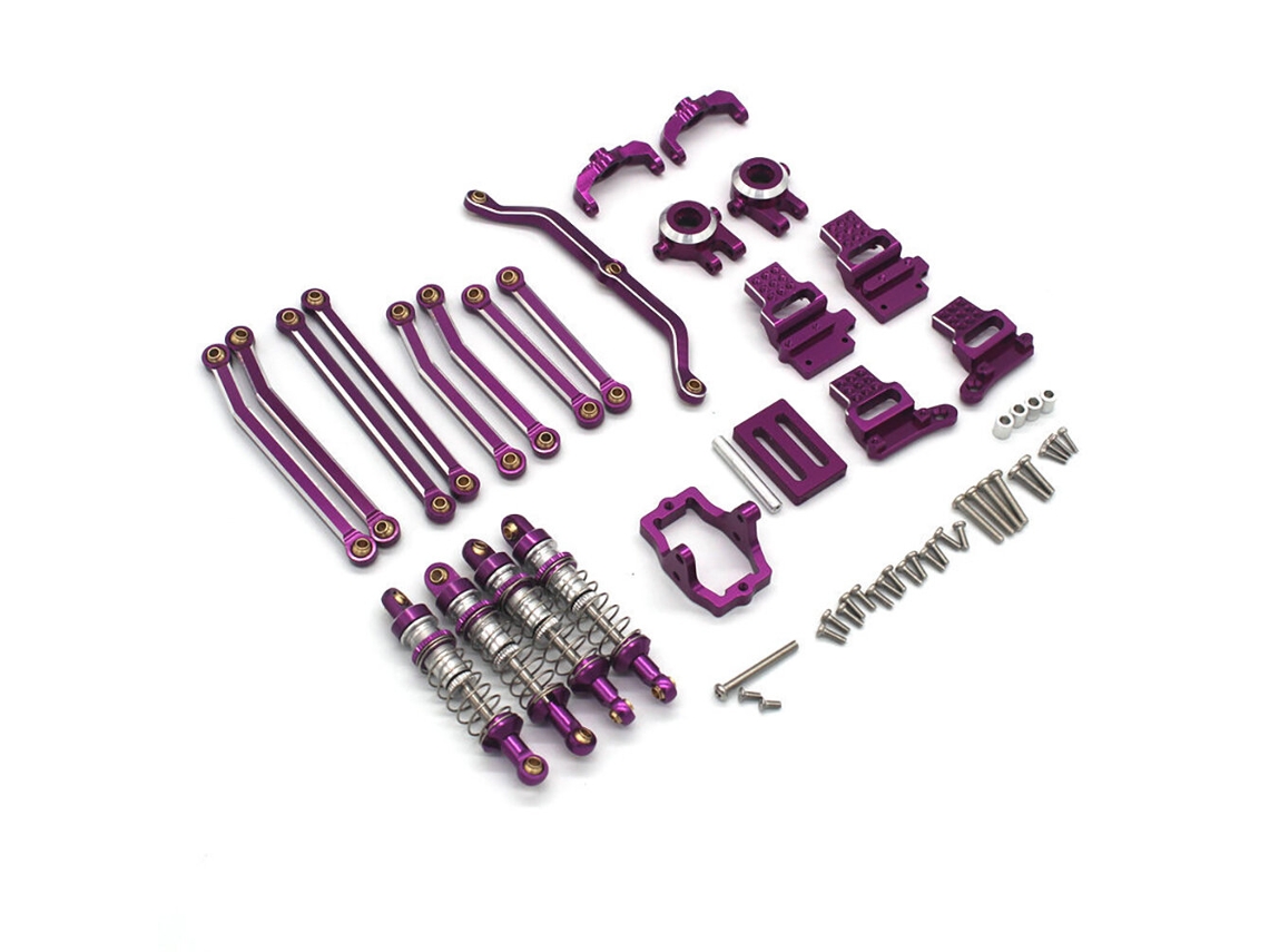 Conjunto de Acessórios Melhorados em Metal Roxo para Jjrc C8801 Austar Ax 8560 1/18 Rc Car Parts MDUG