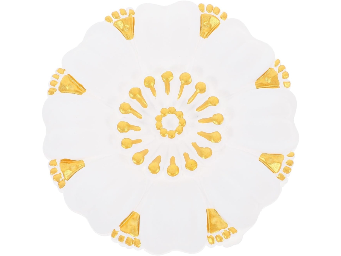 Luminária De Teto Redonda Em Ouro Branco, Estilo Europeu, Feita De Material Durável, Para Sala De Estar E Quarto