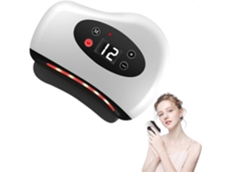 Aparelho de Massagem Facial com 12 Níveis Vibração e Aquecimento, Massageador para Drenagem Linfática An Ticelulite GOKOCO