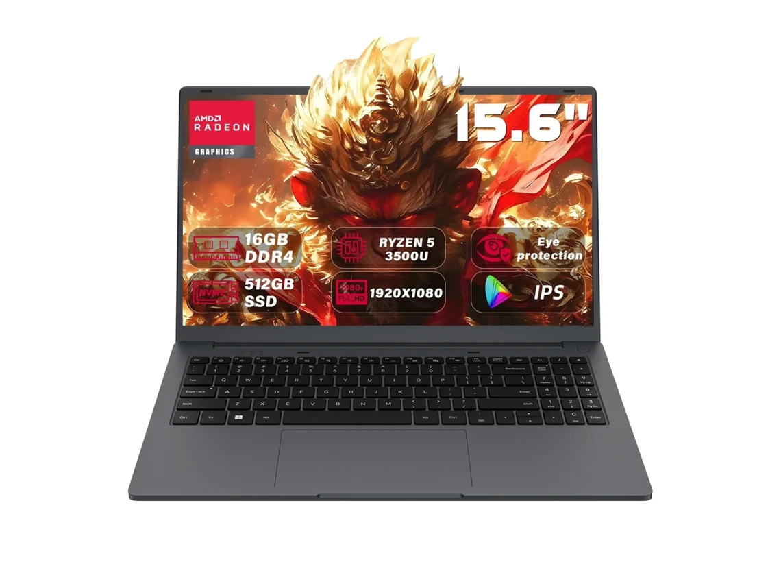 Portátil Profissional Ninkear A15 Air 15.6" Fhd, Amd Ryzen 5 3500u, 16gb Ram + 512gb Ssd, Windows 11,5000mah,teclado Qwerty