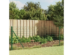 Vidaxl Cerca De Malha De Arame Com Flange 1x10 M Verde
