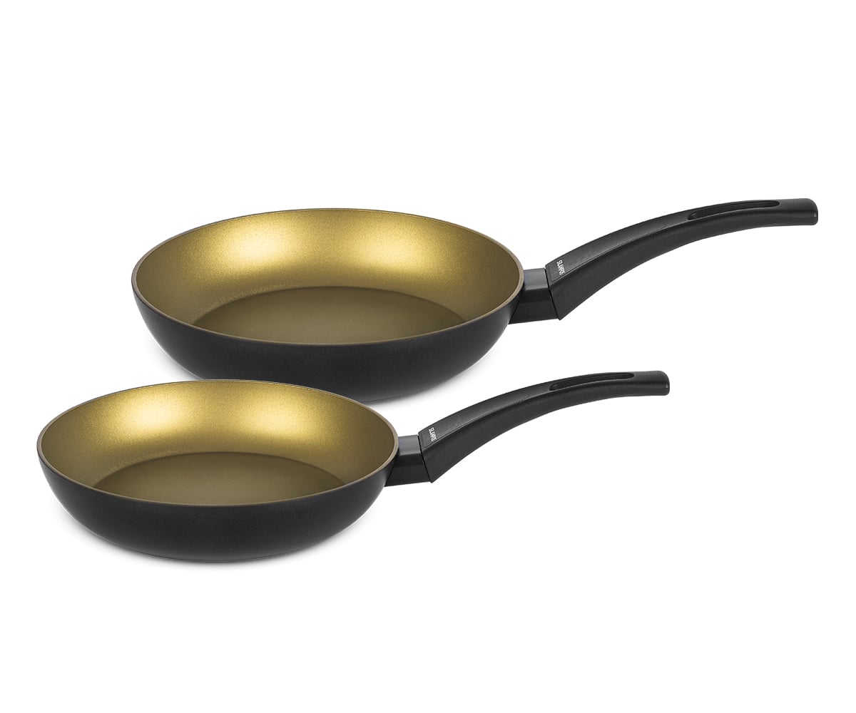 Conjunto 2 Frigideiras SILAMPOS OLIVA (Anti-aderentes - Aptas indução - D 24cm e D 28cm -PFOA free)