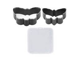 2 Pcs Matriz de Corte Borboleta Aço Ligado para Couro Eva Tecido Papel Borracha Silicone