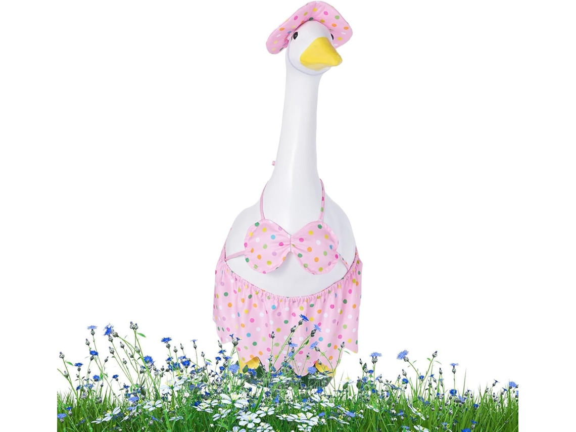 Kit de Biquíni com Estampa de Ganso, Estátua para Terraço, Roupa de Verão, Ganso, Decoração, Fantasia, Jardim, Quintal, CHABERLU
