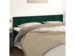 Vidaxl Cabeceiras Verde-escuro 180x5x78/88 Cm Veludo