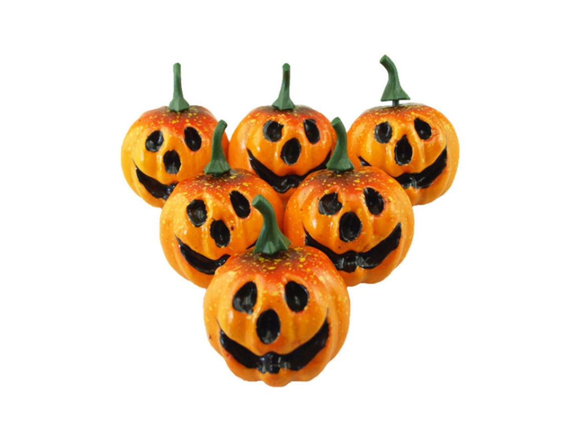 Abóbora fantasma de espuma para Halloween 5.5cm ornamento para fotografia LAXISCREED