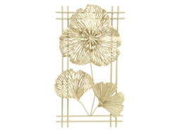 Decoração de Parede Folha Ginkgo Ferro 3d Sala Escritório S/MARCA