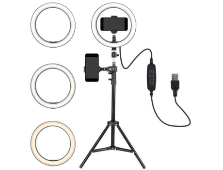 Ring Light Led YOUKUKE De 10'' Lâmpada Anelar Regulável