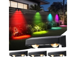 Luminária Solar Fogos De Artifício 4 Unidades, Para Caminhos