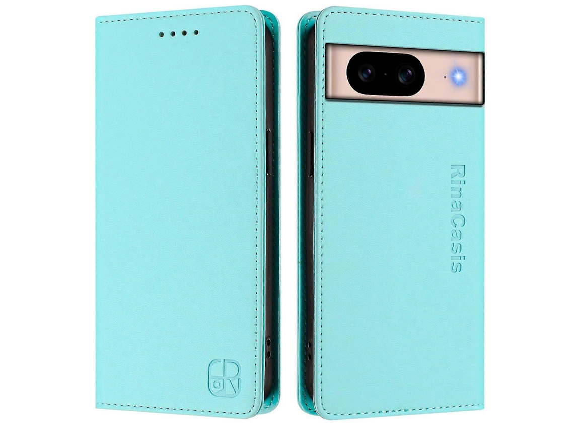Capa De Couro Para Google Pixel 8a Rinacasis Rc01 Com Suporte Tipo Carteira E Bloqueio Rfid