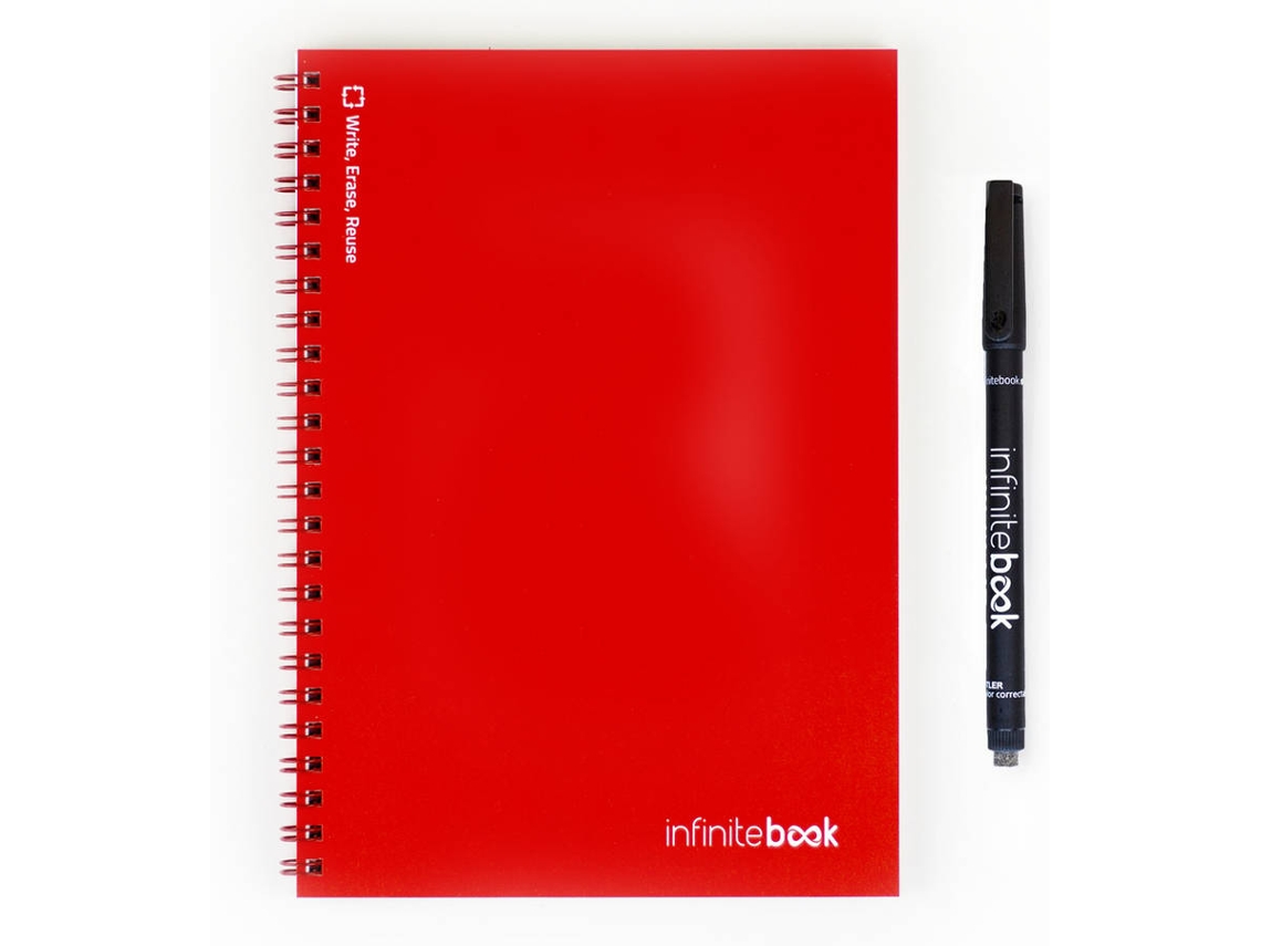 Infinitebook A5 Vermelho com Marcador (15 folhas)