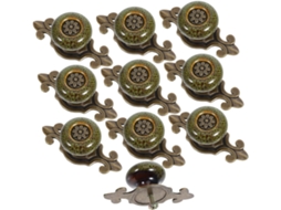 Conjunto De 10 Puxadores Verdes Para Portas E Gavetas, Ferragens Decorativas