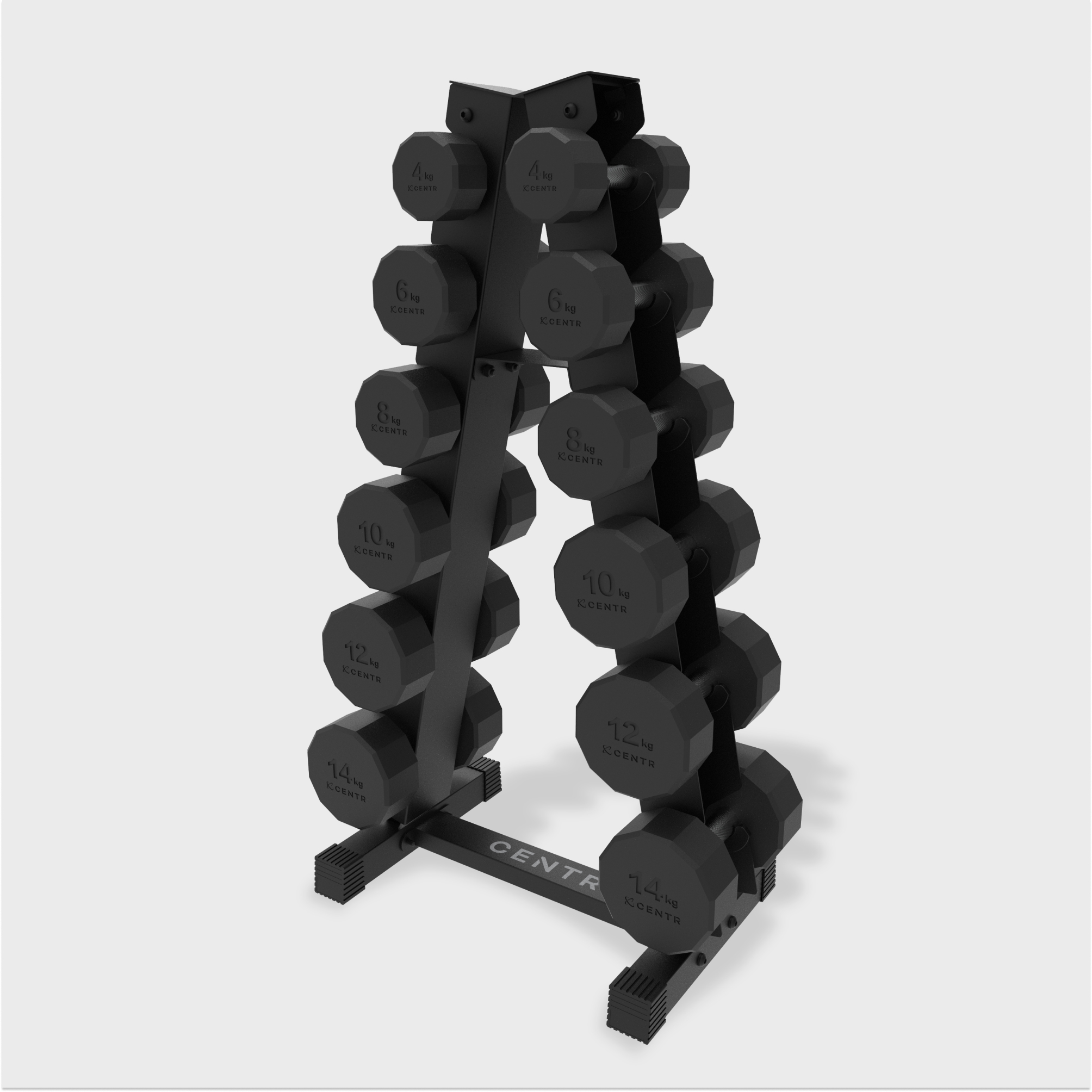 Torre De Halteres Com Conjunto De 12 Peças 4 14 Kg | 92 Kg Com Suporte Em A Centr