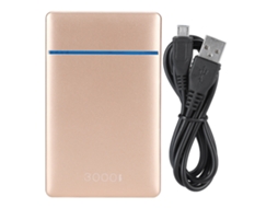 Bateria Portátil 3000mah Dourado LP86 | EOOCOO
