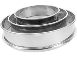 Topbathy Conjunto de 3 Peneiras Redondas Aço Inoxidável Besportble para Pedras, Ferramenta Peneiramento com