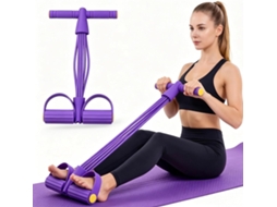 Faixas Elásticas Multifuncionais Com Pedal E Alça, 6 Tubos De Alta Resistência Para Abdominais, Exercícios