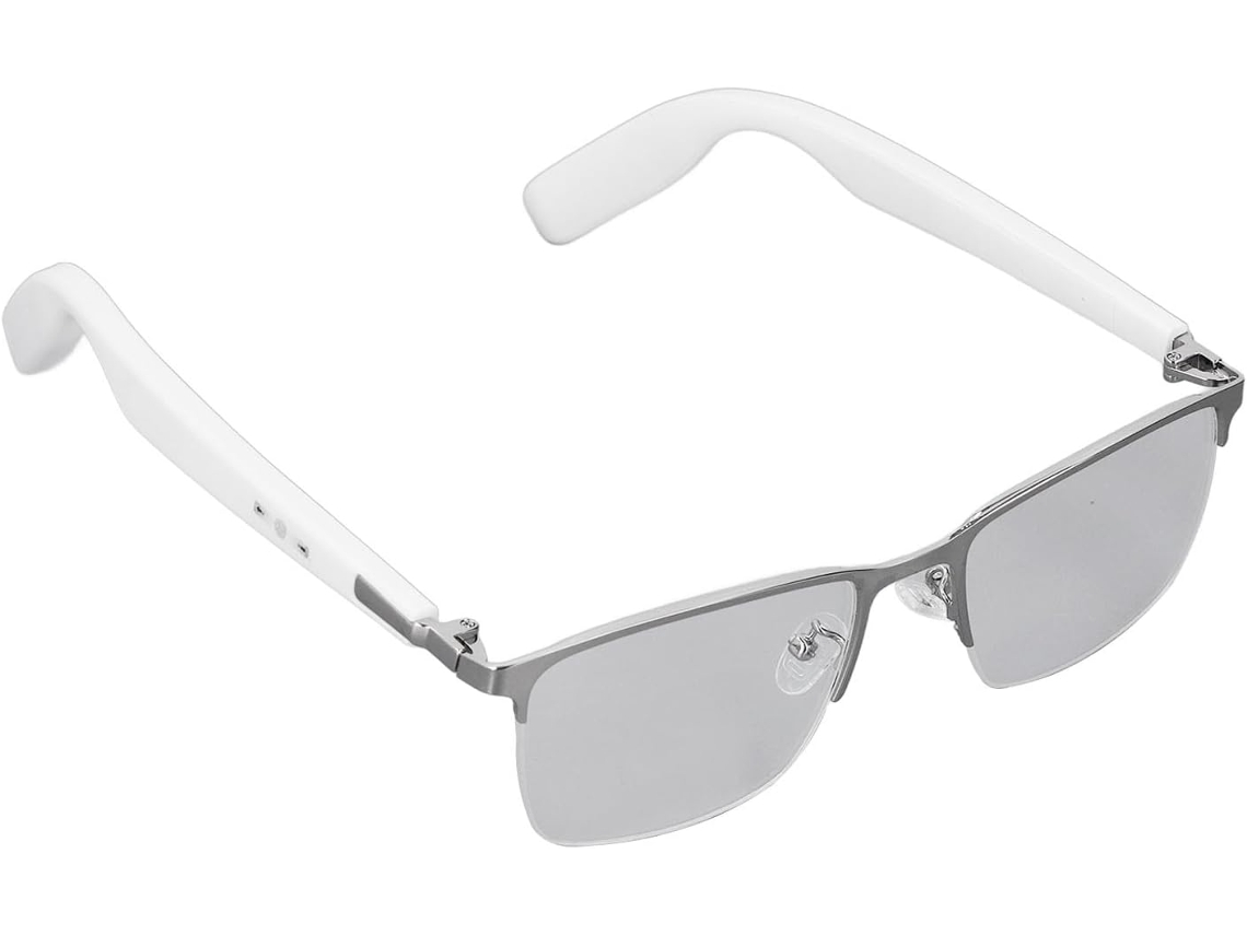 Óculos De Sol Inteligentes Com Bluetooth, Tr90 Prata E Branco