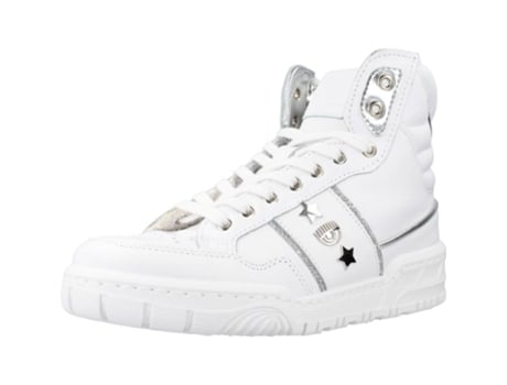 Sapatos de Mulher CHIARA FERRAGNI Sne High Leath Tecido Branco (39)
