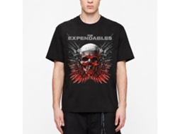 Rockinstone Expendables Skull And Guns Black Adult T-shirt Size:m