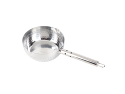 Panela de aço inox antiaderente para aquecer leite e manteiga com cabo de madeira 22cm S/MARCA