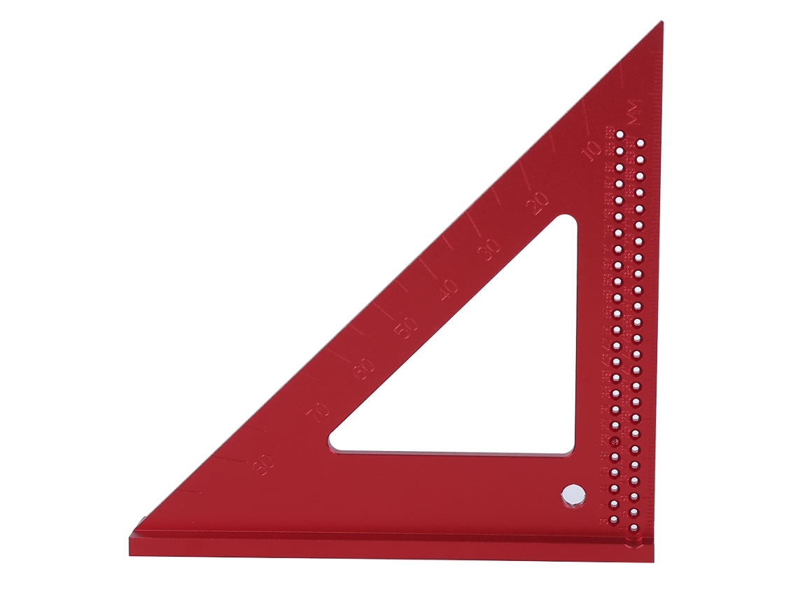 Régua Triangular De Alumínio 45/90 Graus Para Marcação Em Carpintaria Ferramenta De Gravura De Buracos