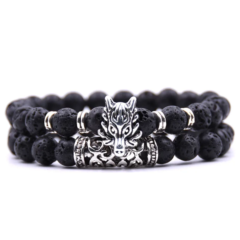Conjunto de Pulseiras Elásticas com Cabeça de Dragão MDUG