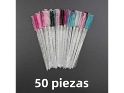 50 Pincéis Descartáveis para Sobrancelhas, Adequados para Extensões de Cílios, Rímel, Pincéis de Maquiagem, Etc. MDUG (cores Sortidas 2)