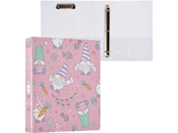 Pasta de 3 Argolas para Papel Tamanho Carta , Organizador Redondo com Prancheta, Suporte Pranc (27,9 X 21,6 Cm)