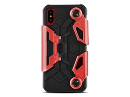 Capa de telefone vermelha com suporte para iPhone X EOOCOO