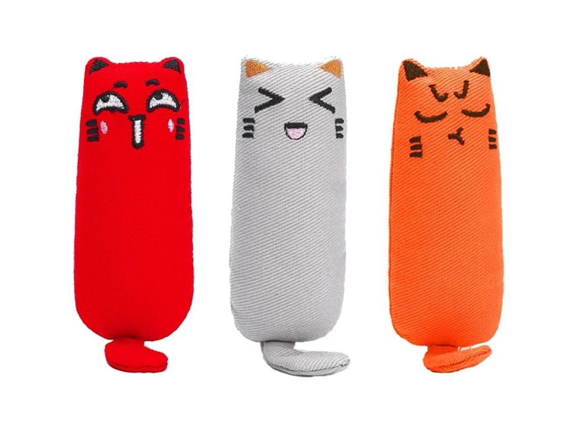 2026 3 Brinquedos para Gatinhos com Catnip para Limpeza Dental Interativa e Durável