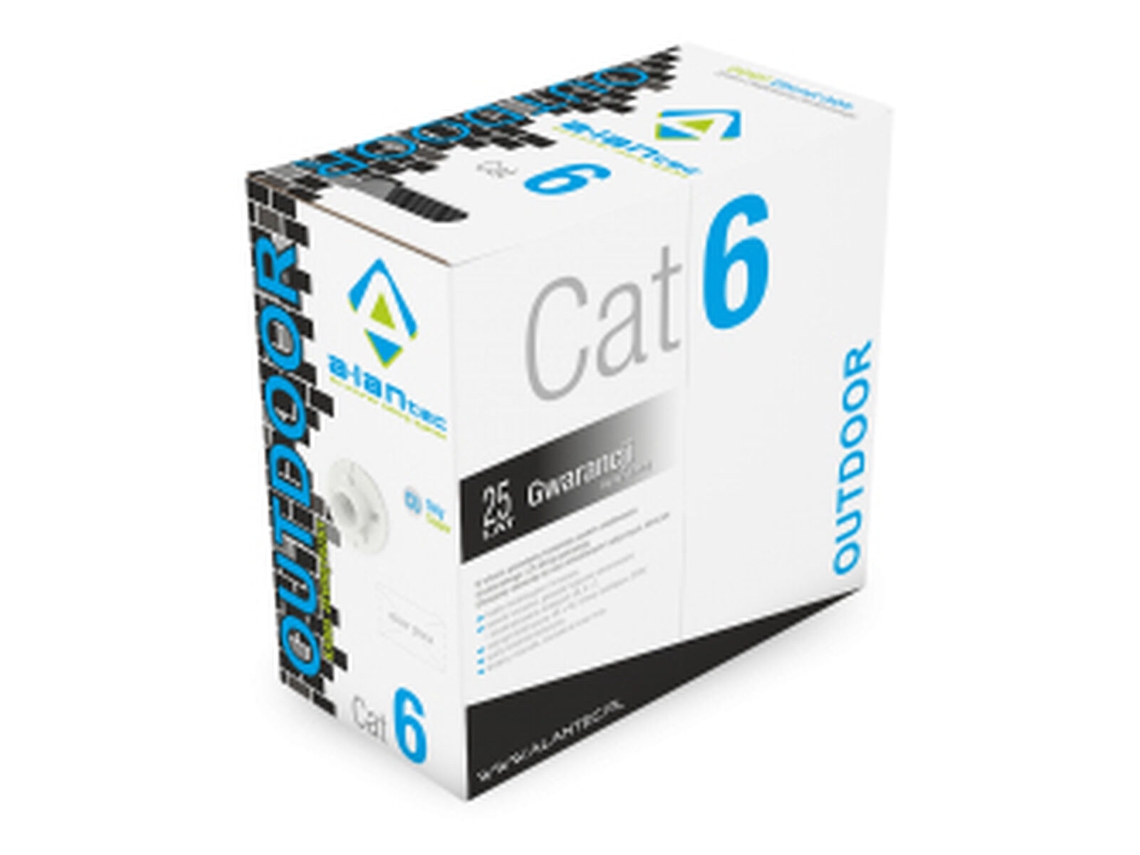 Cabo de Rede Rígido Utp Categoria 6 ALANTEC Kiu6Outz305 Preto 305 M