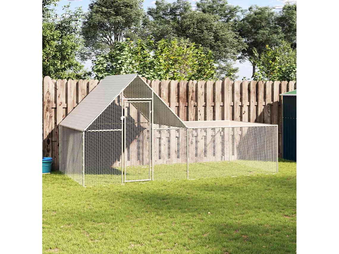Vidaxl Galinheiro 4x2x2 M Aço Galvanizado
