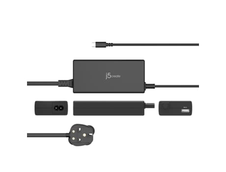 J5create Jup2290c Fn 100w Pd Usb C® Super Charger Uk, Black, Includes 1.2 M Cable J5 Create