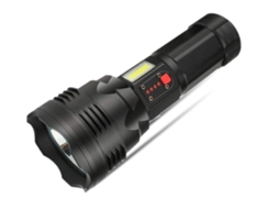 Lanterna Tática Led Com Zoom Telescópico Usb Pode Carregar 4 Seções 2000mah Bateria De Lítio 3 Modos De Funcionamento Preto Yunzii