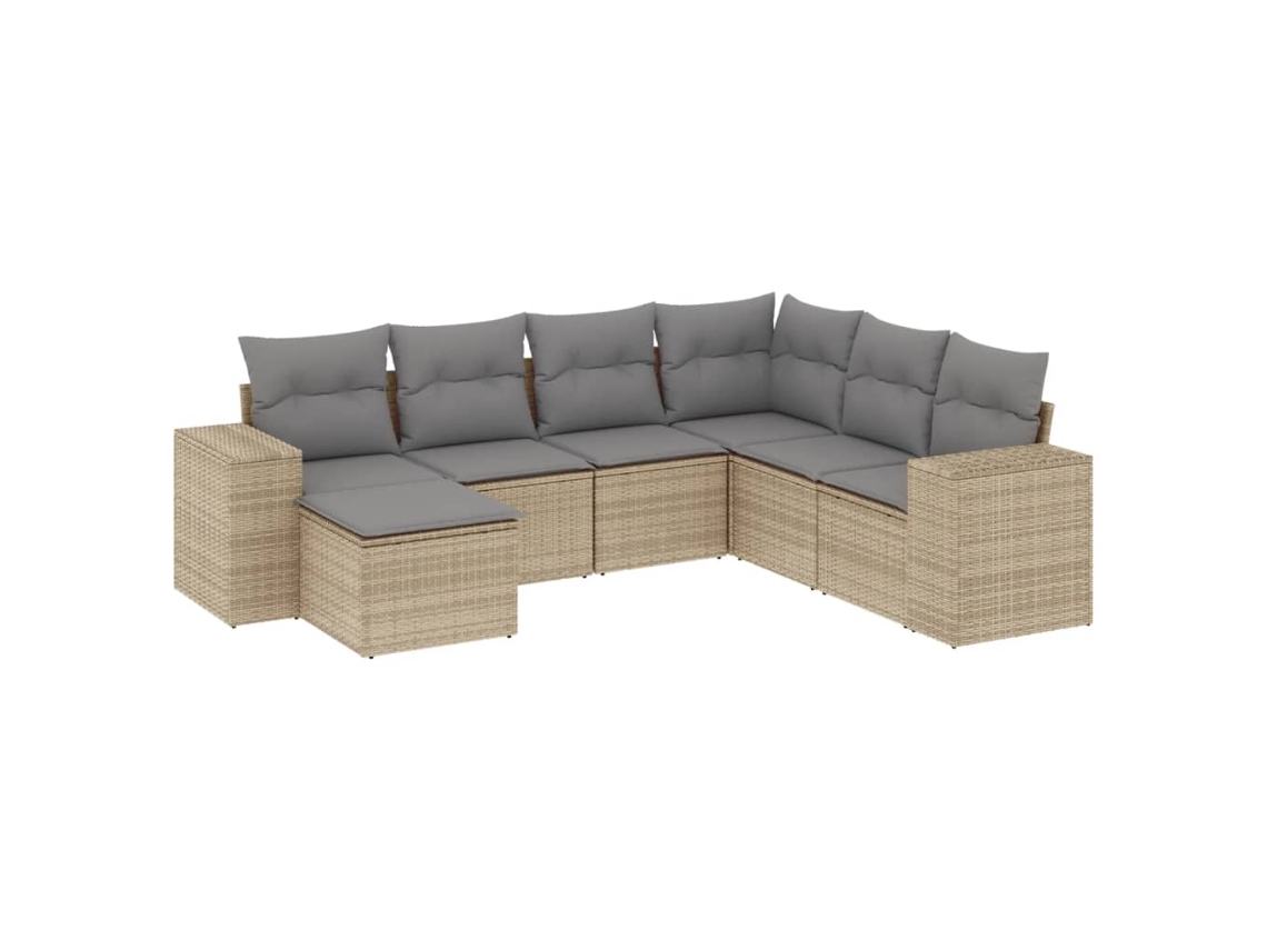 Garden Sofa Set, Garden Sofa Sets Vidaxl Bege Rattan / Vime (n/a)