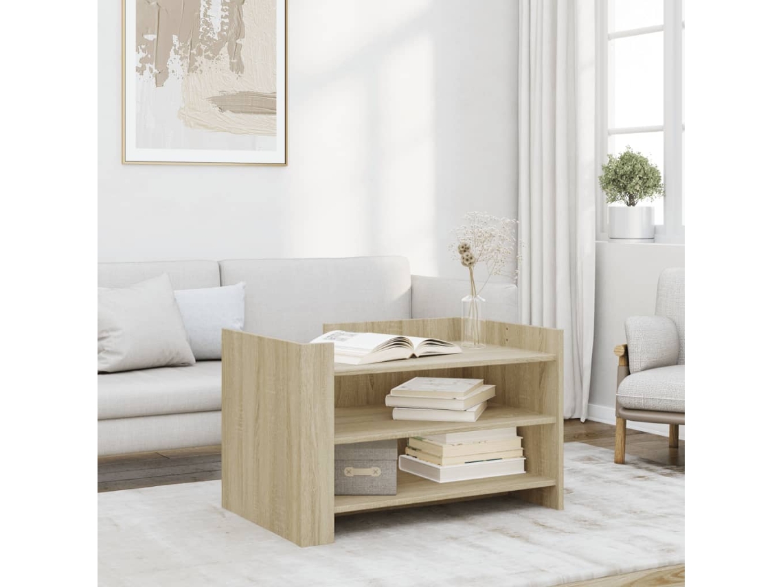 Vidaxl Mesa De Centro 80x50x50 Cm Derivados De Madeira Carvalho Sonoma