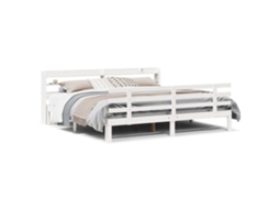 Bed Frame, Bed Frames Vidaxl Branco Madeira (180 X 200 Cm)