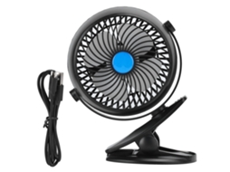 Ventilador De Camping Portátil 360° Recarregável Usb Com Clip.
