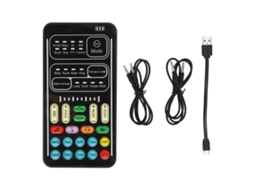Modificador de voz para PC, 450 mAh, 5 V, multifuncional, portátil, mini placa de som para celular, computador e jogos. Brilvibera
