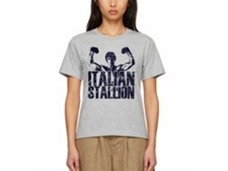 Rockinstone Rocky Movie Classic Stallion Heather Gray Adult T-shirt Size:xl