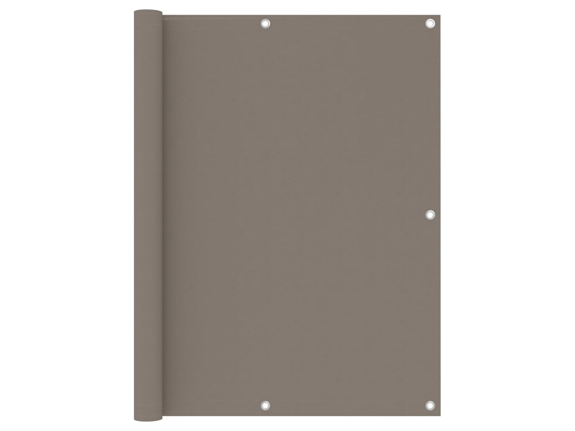 Vidaxl Tela De Varanda 120x600 Cm Tecido Oxford Cinzento-acastanho