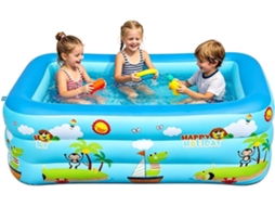 Piscina Inflável Infantil quadrada, resistente a raios UV, portátil e dobrável CHABERLU