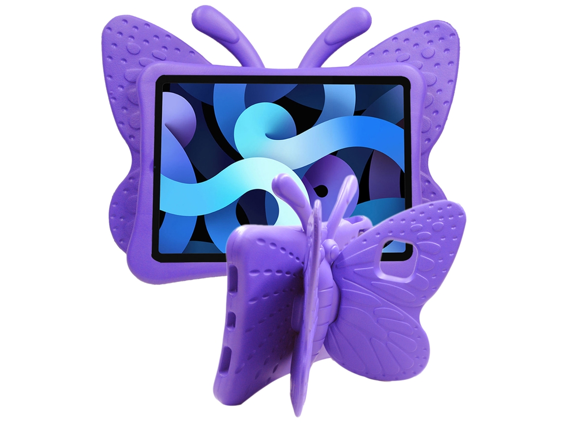 Capa Panoona Para Ipad 10,2 Polegadas (7ª/8ª/9ª Geração) 2019-2021 ,eva Rígido E Antichoque ,suporte Borboleta Roxo
